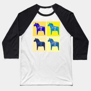 Sweden Swedish horse dala pop art style Baseball T-Shirt